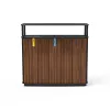 Trojitý odpadkový kôš na separovaný odpad so strieškou 3x50l HPL