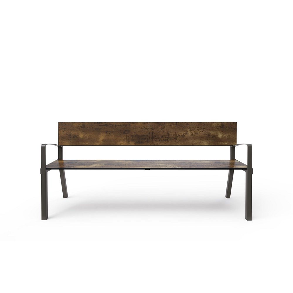 Parková lavička s operadlom a podrúčkami 1,8m HPL