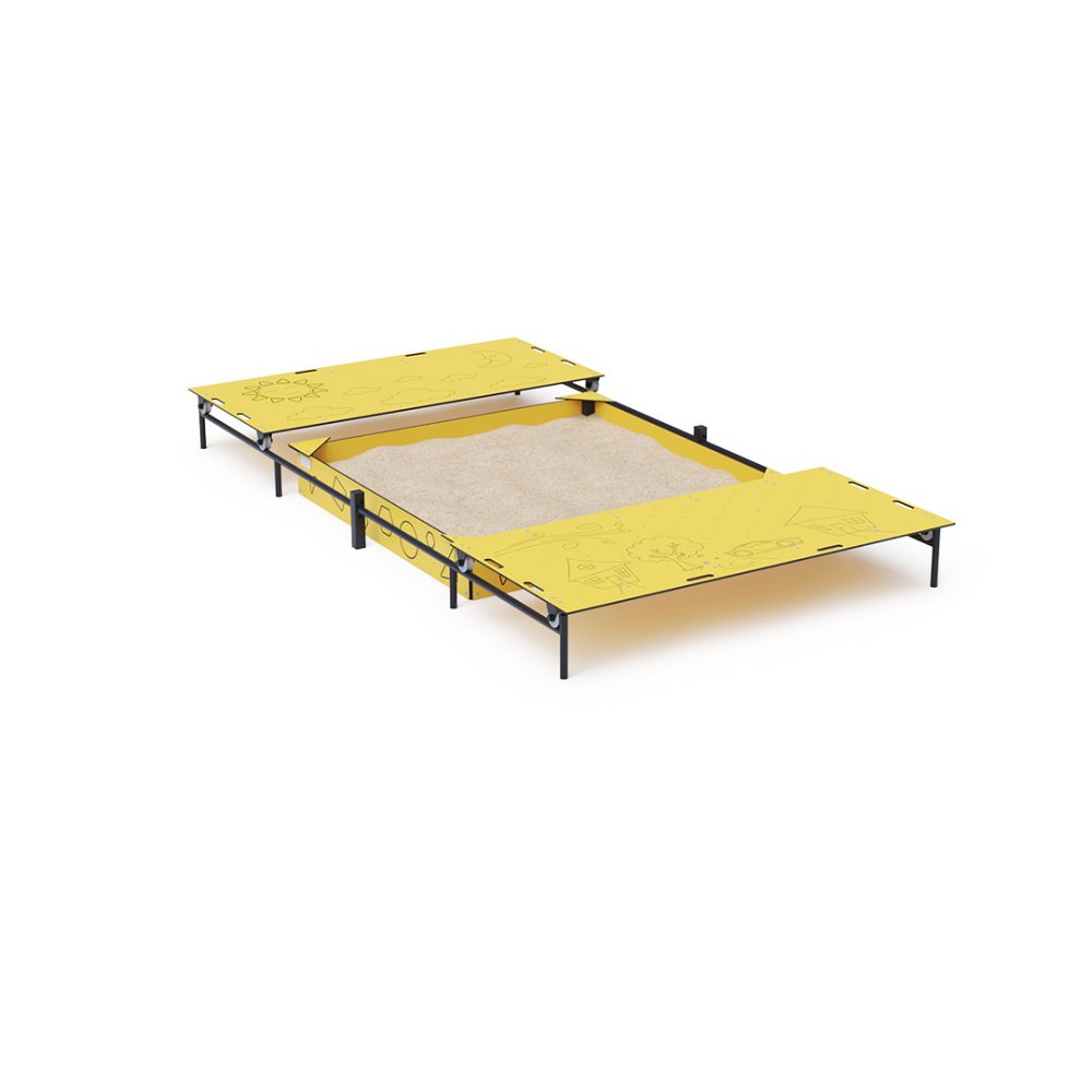 Edukatívne pieskovisko 2 x 2 m s krytom VVZ-PD011