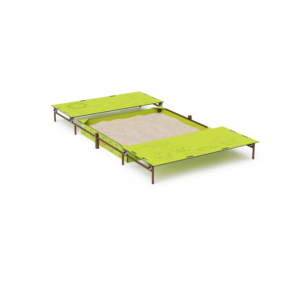 Edukatívne pieskovisko 2 x 2 m s krytom VVZ-PD011