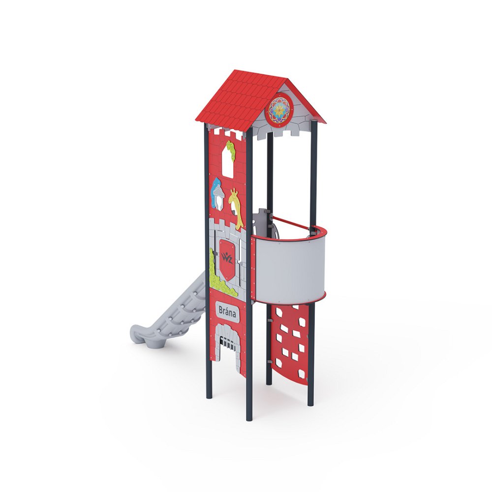 Jednovežová kombinovaná zostava - Vysoká so strieškou VVZ-VZP1-006-15